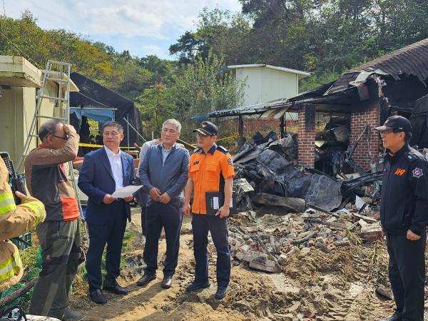 최형열 도의원, 완산구 화재현장 방문 2