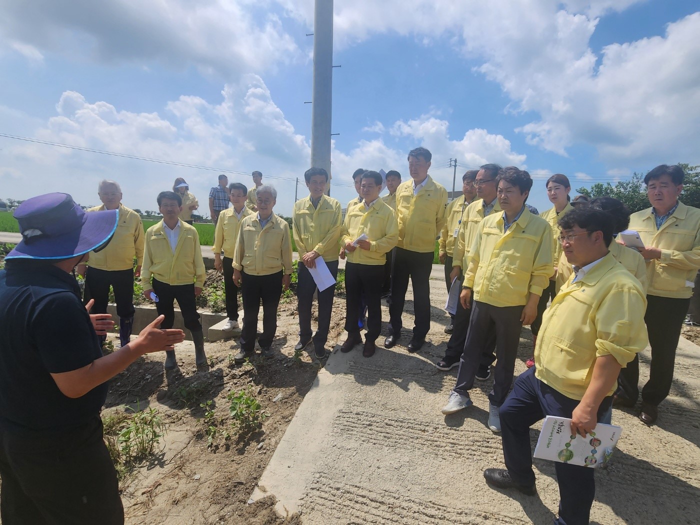 농산경위, 농작물 호우 피해 현장 장문 2