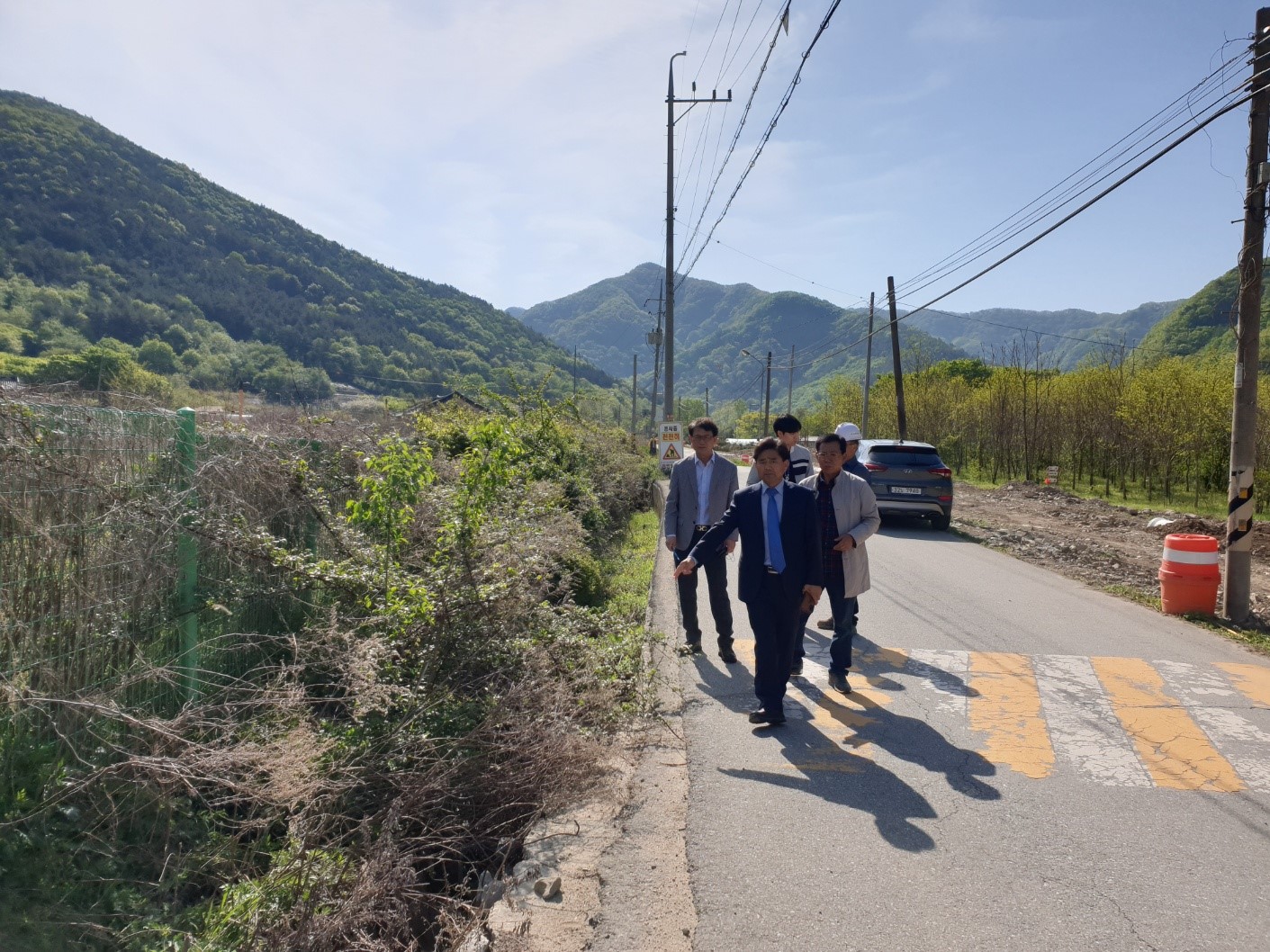 윤수봉 의원, 완주 상관~마치 지방도 확포장 공사 현장 피해 예방책 제시 2