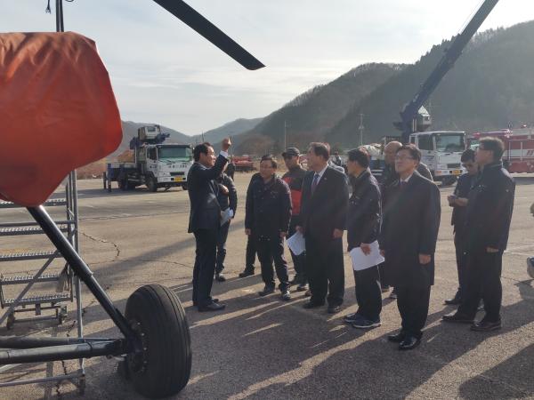 환복위, 산불진화 임차헬기 담수능력 시연 현장검증 3