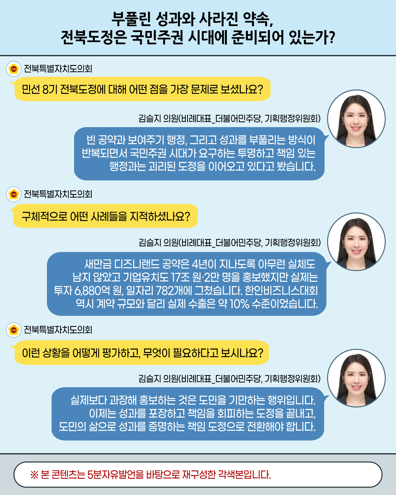 제424회 임시회 제1차 본회의 5분자유발언 9