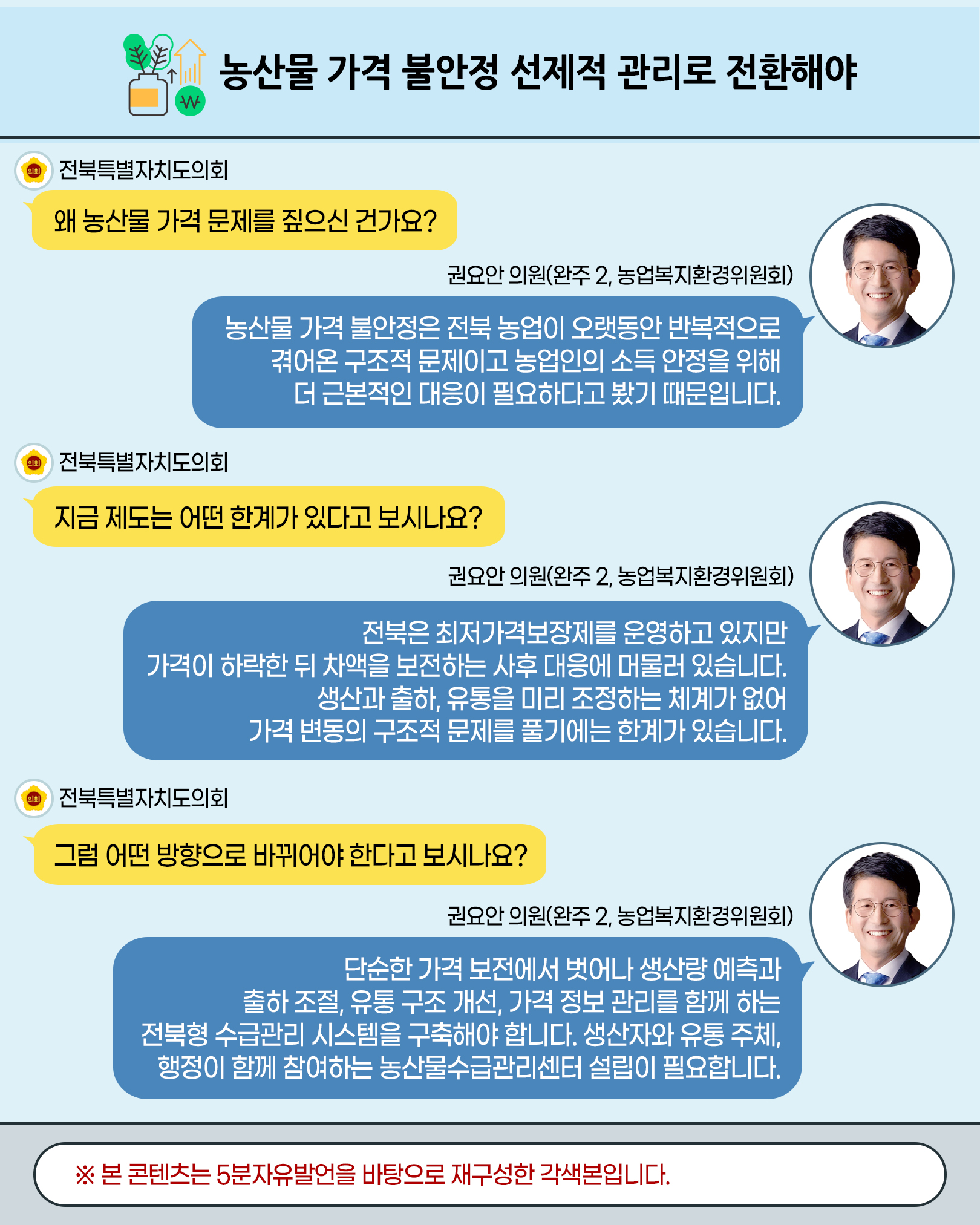 제425회 임시회 제4차 본회의 5분자유발언 3